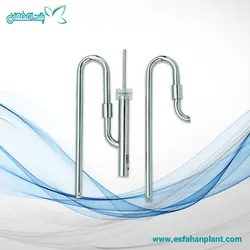 ورودی و خروجی استیل اسکیمردار قطر ۱٫۶ سانتیمتر
