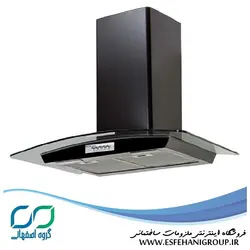 هود شومینه ای درسا مدل گلیم مشکی کد DH1201-80 سایز 80