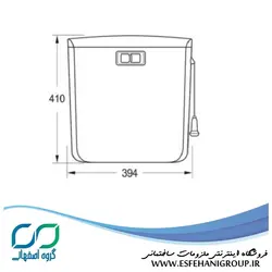 فلاش تانک ایمن آب مدل کاسپین مشکی دکمه طلایی