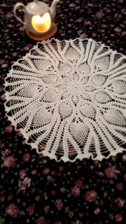 رومیزی قلاب بافی دستبافت کد ۲۳۲