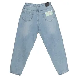 شلوار جین زاپ دار مام فیت آبی روشن Colins