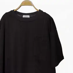 تیشرت اورسایز مشکی جیب دار ضخیم Bershka