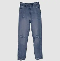 شلوار جین مام استایل کمرکش زاپ دار Tally weijl