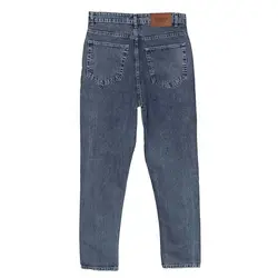 شلوار جین مام فیت آبی تیره زاپ دار  Bershka