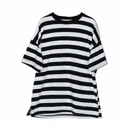 تیشرت راه راه سفید مشکی اگزاتیکا