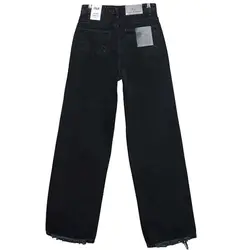 شلوار جین بگی زاپ دار مشکی Pull and Bear