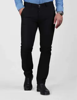 شلوار کتان پارچه راسته مشکي کتان