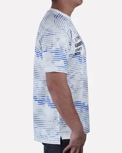 تیشرت یقه گرد طرح دار بیسکویتی