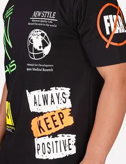 تیشرت مشکی طرح دار NEW STYLE