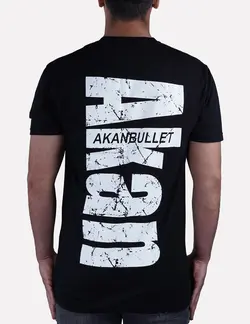 تیشرت مشکی طرح دار طرح AKAN