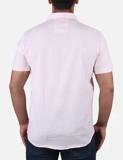 پيراهن مردانه آستين کوتاه کبريتي صورتی