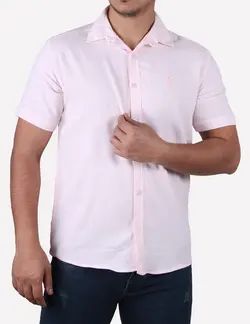 پيراهن مردانه آستين کوتاه کبريتي صورتی
