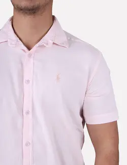 پيراهن مردانه آستين کوتاه کبريتي صورتی