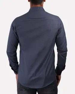 پیراهن ساده آستین بلند دم هلال دودی