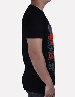 تیشرت طرح دار مشکی طرح آدیداس