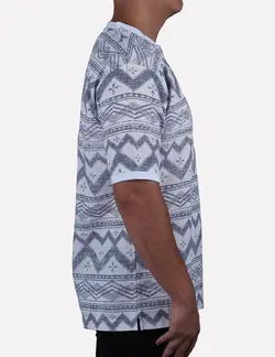 تیشرت کنفی سرخپوستی طرح زیگزاگ