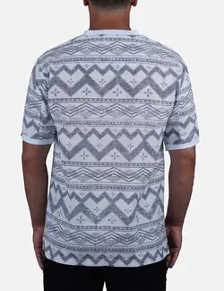 تیشرت کنفی سرخپوستی طرح زیگزاگ