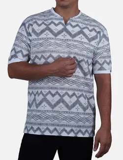 تیشرت کنفی سرخپوستی طرح زیگزاگ