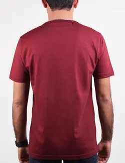 تيشرت مردانه برفکي ساده زرشکی