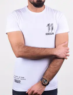 تيشرت مردانه يازده سفید