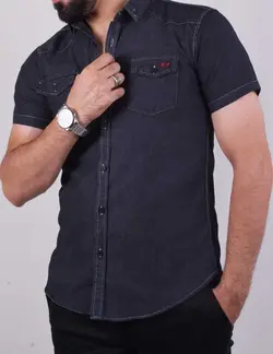 پيراهن آستين کوتاه لي ساده دودي | خرید و قیمت پیراهن مردانه لی دودی