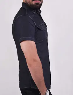 پيراهن آستين کوتاه لي ساده دودي | خرید و قیمت پیراهن مردانه لی دودی