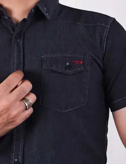 پيراهن آستين کوتاه لي ساده دودي | خرید و قیمت پیراهن مردانه لی دودی