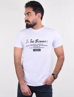 تيشرت مردانه سامر دم هلال سفید