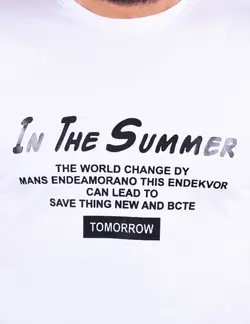 تيشرت مردانه سامر دم هلال سفید