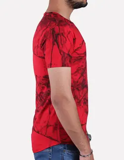 تیشرت مردانه ابر و بادی قرمز