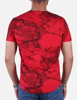 تیشرت مردانه ابر و بادی قرمز