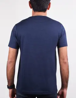 تيشرت مردانه برفکي ساده سرمه ای