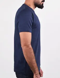 تيشرت مردانه برفکي ساده سرمه ای