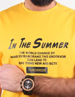 تيشرت مردانه سامر دم هلال زرد