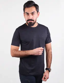 تيشرت مردانه برفکي ساده دودی