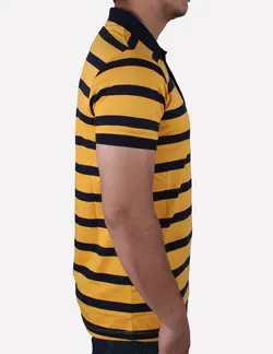 پولو شرت مردانه راه راه زرد