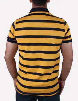 پولو شرت مردانه راه راه زرد