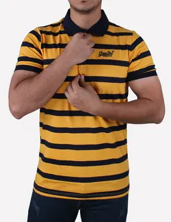 پولو شرت مردانه راه راه زرد