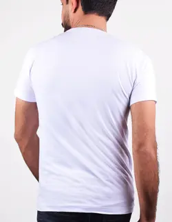 تيشرت مردانه لاکست سفيد