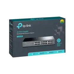 سوییچ 24 پورت گیگابیت و دسکتاپ/رکمونت برند tp-link مدل TL-SG1024D