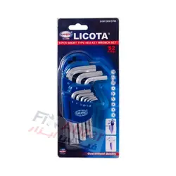 آچار آلن دسته کوتاه 9 عددی لیکوتا مدل 2HW10091DPM