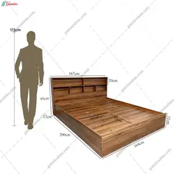 تخت خواب آوا + باکس و شلف