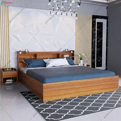 تخت خواب گندم + باکس و شلف