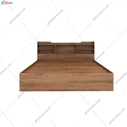 تخت خواب گندم + باکس و شلف