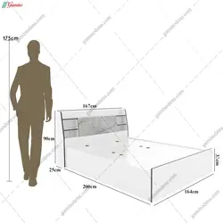 تخت خواب یسنا + باکس و شلف