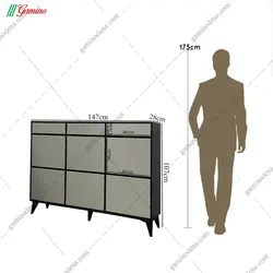 جاکفشی شش در، سه کشو و داشبوردی شایان