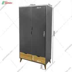کمد لباس دو کشو مهر