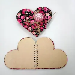 دفترچه قلبی سیمی گل گلی (با جانماز و پیکسل) - گنج صادق