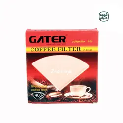 فیلتر قهوه v60 برند گتر - 40 عددی gater