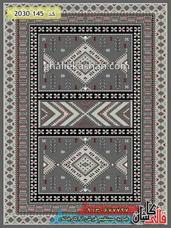 گلیم جاجیم زمینه دودی کاشان - 22